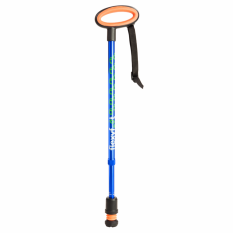 Flexyfoot Wandelstok met ovalen handvat - blauw