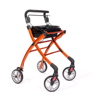 WheelzAhead INDOOR 2.0 – Binnen Rollator met Tas & Dienblad - Oranje
